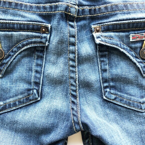 HUDSON Signature Bootcut Elm Dark Wash Double Button Flap Pocket Jeans Womens 28 - Picture 9 of 14